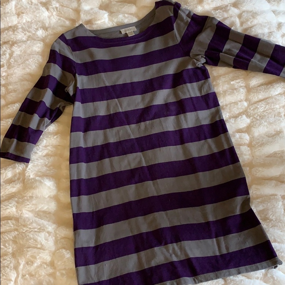 Loft striped cotton dress